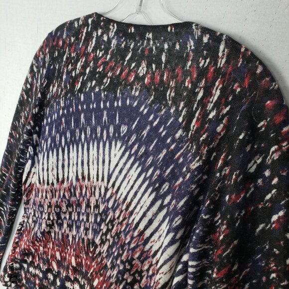 NIC+ZOE Grace 4-Way Convertible Cardigan Linen Blend Abstract Print size PP - Picture 9 of 16